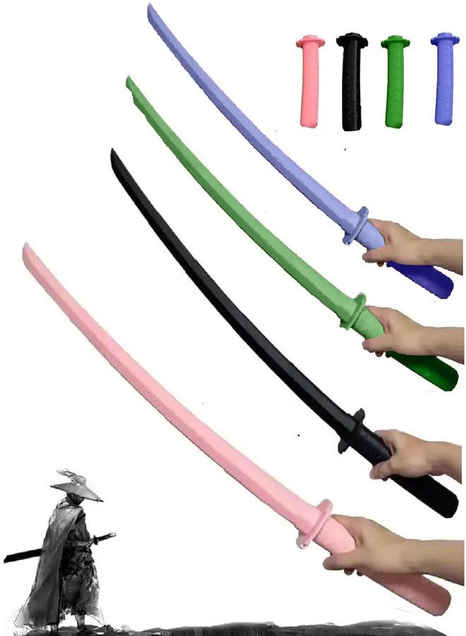 AGAS Plastic Weapon Toy Collection School Play Drama or Party Dress up Kids Toy Weapon Collection for Boys and Girls (Pack of 4 Katana Sword tpy) - Image 1